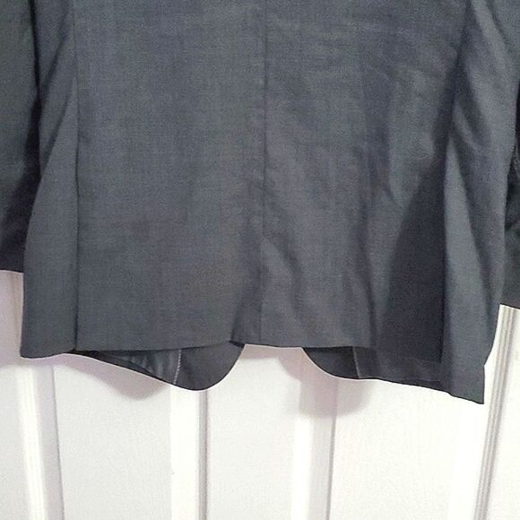 Banana Republic BR Monogram Charcoal Slim Fit Double Bent Italian Wool Blazer 40 - Picture 8 of 13